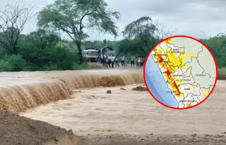 M�s de 100 provincias en alerta roja ante posible activaci�n de quebradas