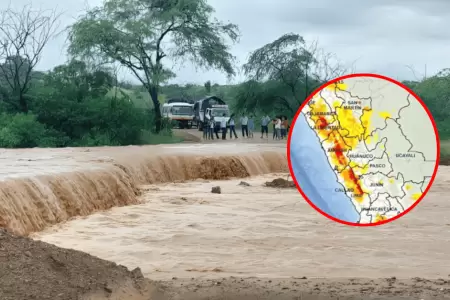 M�s de 100 provincias en alerta roja ante posible activaci�n de quebradas