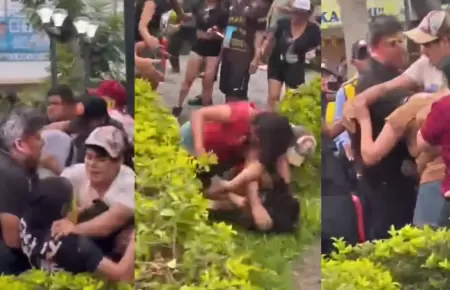 San Valent�n: Grupo de vecinos terminan a los golpes en carnavales en Lur�n.