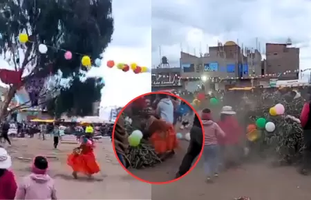 Mujer se salva de morir al caerle encima �rbol de la Yunza.