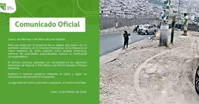 Cierran estaci�n Pumacahua ante alerta de presunto dispositivo explosivo