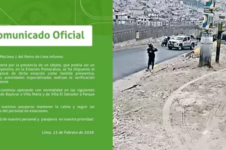 Cierran estaci�n Pumacahua ante alerta de presunto dispositivo explosivo