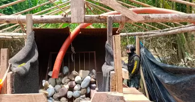 Golpe a la miner�a ilegal en Hu�nuco.