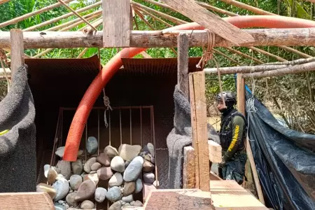 Golpe a la miner�a ilegal en Hu�nuco.