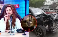 Laura Spoya: captan a joven llev�ndose cosas de la camioneta de la modelo tras accidente en Surco