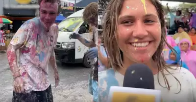 Turistas extranjeros quedan impactados con el Carnaval de Cajamarca