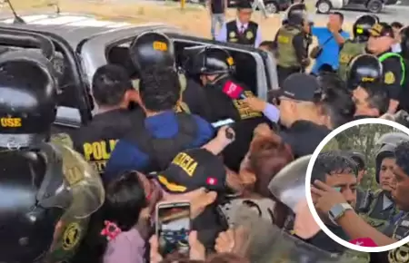 PNP detiene a conductor de 'El R�pido' durante protesta en SMP