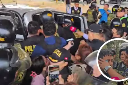 PNP detiene a conductor de 'El R�pido' durante protesta en SMP