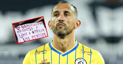 Hinchas sorprenden a Hern�n Barcos y le ruegan que retorne a Alianza Lima