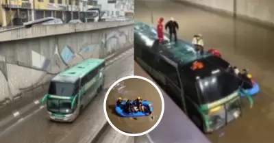 Bus qued� varado en variante Uchumayo