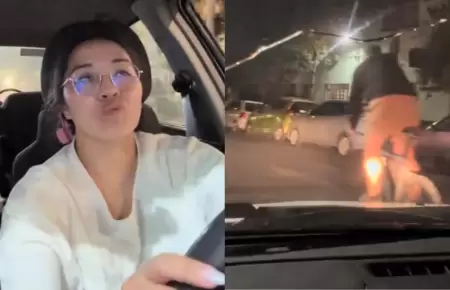 Mujer atropella a su esposo que le ense�aba a manejar