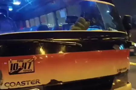 Extorsionadores dispararon contra bus de 'La Estrella' en Anc�n.