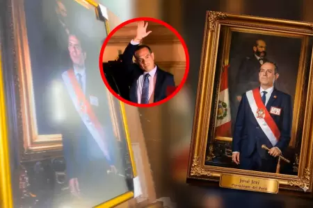 Cuadros oficiales llegaron a ministerios cuando Jer� ya no era presidente.