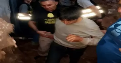 Joven fue rescatado de socav�n en La Libertad