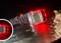 Bus de empresa Oltursa se volc� en plena Panamericana Sur por ca�da de huaico: Pasajeros temieron ser arrastrados