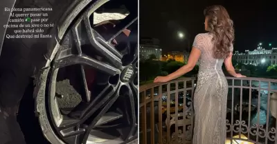 Tepha Loza pasa tremendo susto tras percance vehicular en la Panamericana