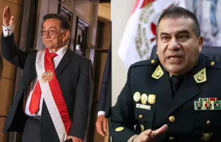 Jos� Balc�zar se re�ne con comandante general PNP �scar Arriola.
