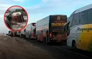 Congesti�n en Ica: Cami�n es arrastrado por huaico y bloquea el tr�nsito en la Panamericana Sur