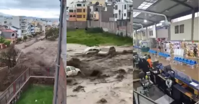 Desborde de torrenteras en Arequipa por lluvias intensas