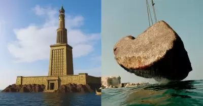 Recuperan restos del Faro de Alejandr�a