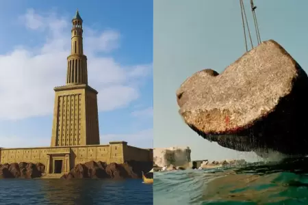 Recuperan restos del Faro de Alejandr�a