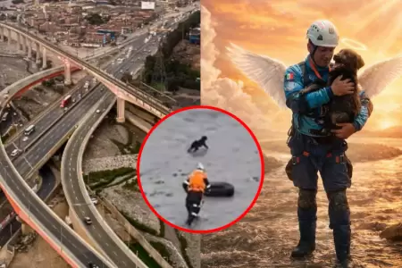 Restrigen tr�nsito de Linea Amarilla por rescate de PNP en r�o R�mac.