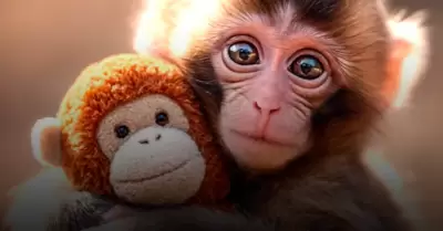 El peque�o punch fue abandonado al nacer por su madre, buscando consuelo en un p