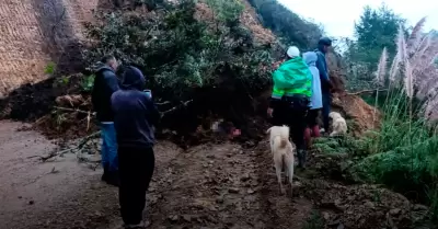 La v�ctima se dirig�a a su centro de labores, cuando fue aplastado por el desliz