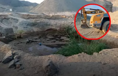 En la diligencia fiscal se registr� maquinaria pesada, insumos qu�micos expuesto