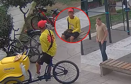 El heladero aprovech� el descuido del ciudadano ruso para tomar el celular valor