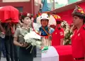 �Emotivo adi�s! Bomberos y PNP rinden homenaje a Patrick Ospina tras su heroico rescate