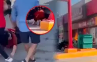 Terror en M�xico: Trabajadora sale envuelta en llamas de un Oxxo incendiado