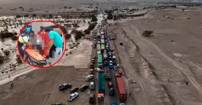 Los veh�culos ten�an poco movimiento, debido a que el tramo ten�a muchos da�os e