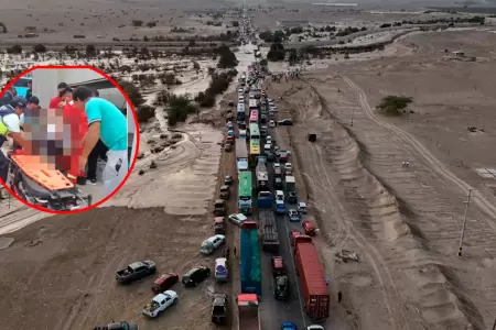 Los veh�culos ten�an poco movimiento, debido a que el tramo ten�a muchos da�os e