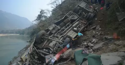 Accidente de autob�s en Nepal.