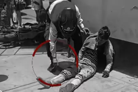 Acusan a sereno de Bre�a de robarle el celular a joven accidentado.