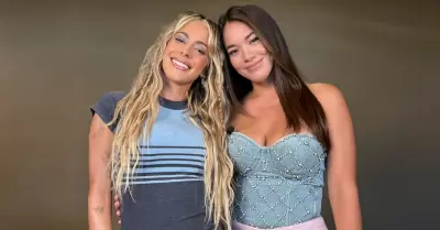 Jazm�n Pinedo tuvo divertido encuentro con Tini Stoessel.