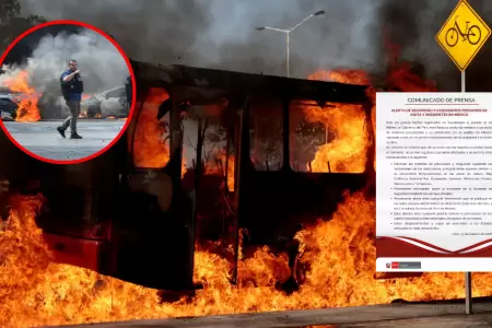 Canciller�a peruana emite alerta de seguridad a ciudadanos residentes en M�xico.