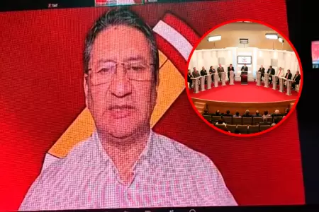 L�der de Per� Libre insiste en participar virtualmente pese a reglas acordadas.