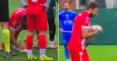 Futbolista aplica RCP a una gaviota