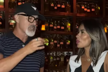 Carlos Alc�ntara piropea a Shirley Arica