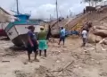 Pescadores de Talara afectados por las lluvias intensas: Embarcaciones terminaron colapsadas