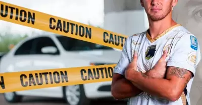 Futbolista involucrado en accidente de tr�nsito.