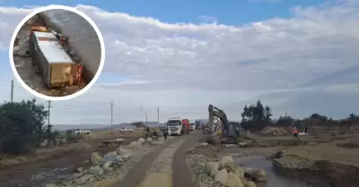 Restablecen tr�nsito en km 337 de Panamericana Sur en Ocucaje