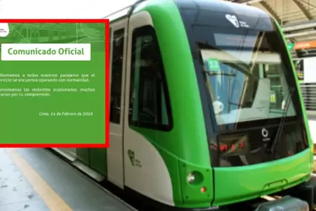 Metro de Lima reanuda sus servicios tras incidente