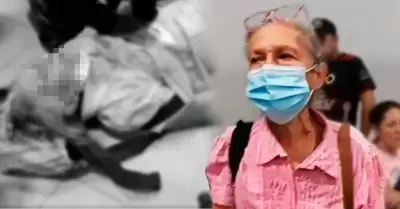 Mujer se desplom� en el suelo segundos despu�s de denunciar falta de medicamento