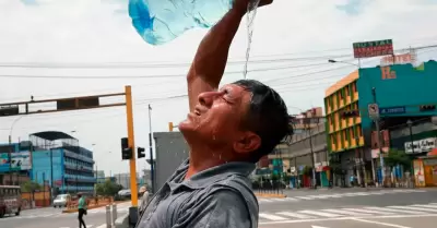 El Senamhi registr� 34.5 �C, la cifra m�s elevada desde 1998, en medio de una in