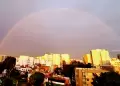 Arco�ris sorprende a lime�os luego de intensa lluvia que elev� caudal del r�o R�mac