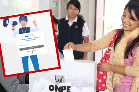 ONPE habilita link para conocer local de votaci�n
