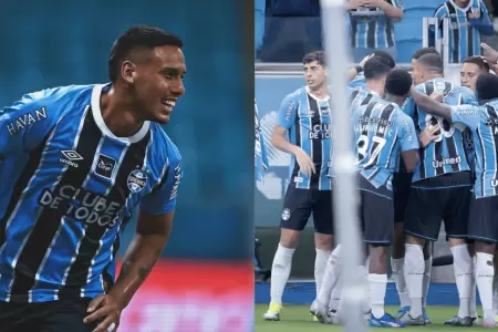 Erick Noriega anot� su primer gol en Gremio para el triunfo 2 a 1 ante Mineiro